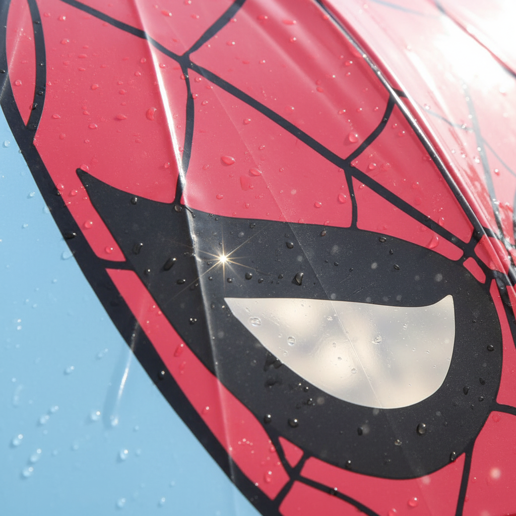 Dettaglio ragnatela rossa e blu