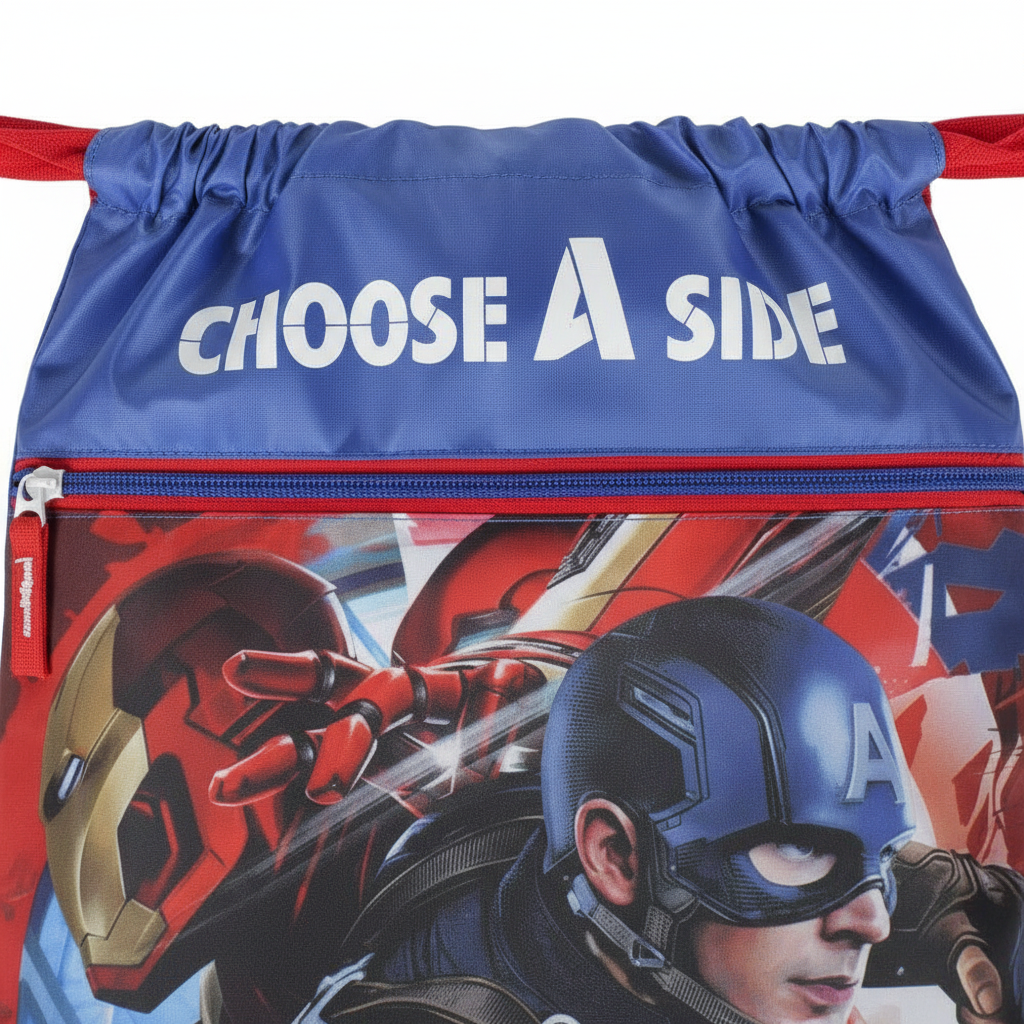 Dettaglio sacca Captain America