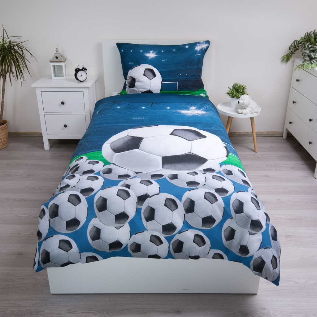 Dettaglio set calcio doubleface cotone