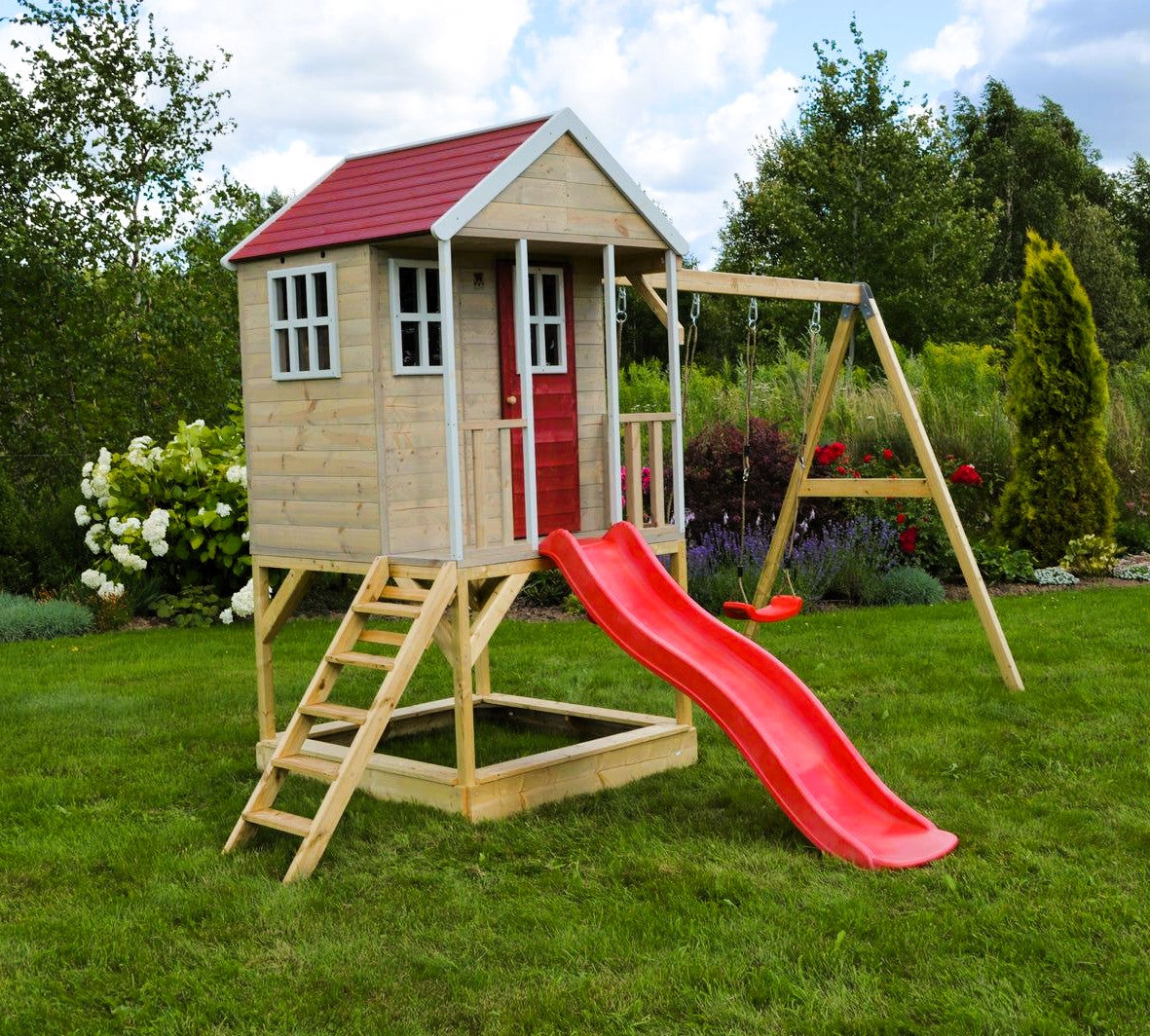 Casetta da Giardino Nordic Adventure M30R con Altalene e Scivolo - Cod. M30R