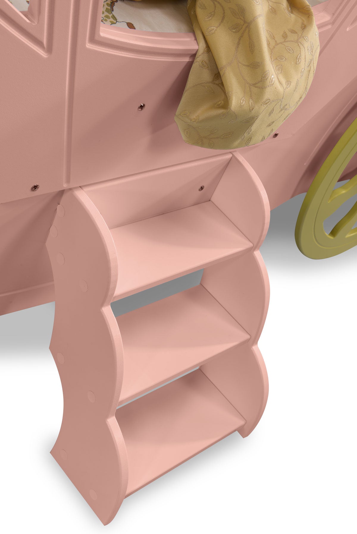 Letto Principesse Disney a Forma di Carrozza con Baldacchino Luminoso - 140x70 cm - PRINCARR