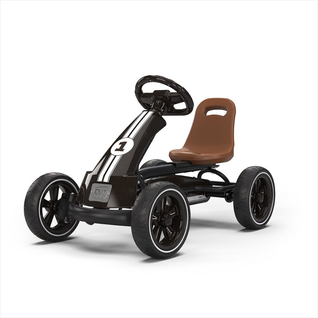 Go-Kart a Pedali Bambini Nero Espresso - Pneumatici EVA, Sedile Regolabile 3 Posizioni | Top2Trade