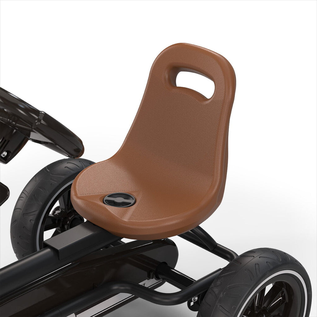 Go-Kart a Pedali Bambini Nero Espresso - Pneumatici EVA, Sedile Regolabile 3 Posizioni | Top2Trade