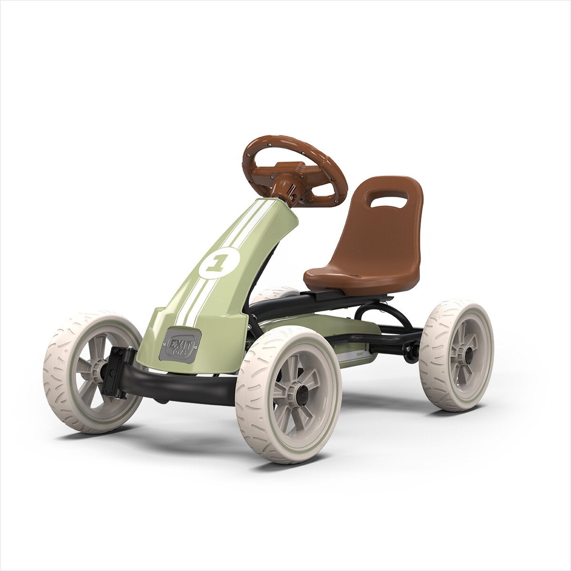 Go-Kart a Pedali Bambini Nero Espresso - Pneumatici EVA, Sedile Regolabile 3 Posizioni | Top2Trade