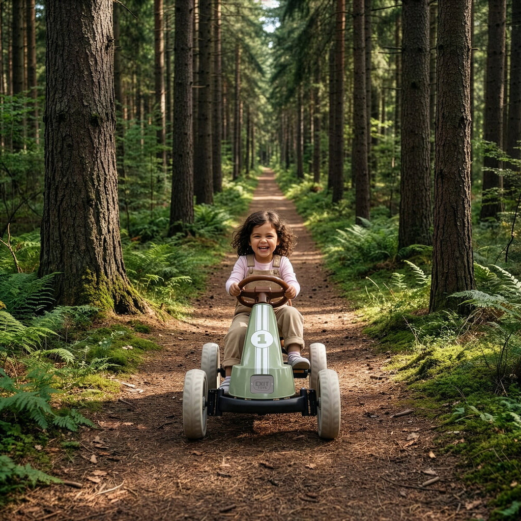 Go-Kart a Pedali Bambini Nero Espresso - Pneumatici EVA, Sedile Regolabile 3 Posizioni | Top2Trade