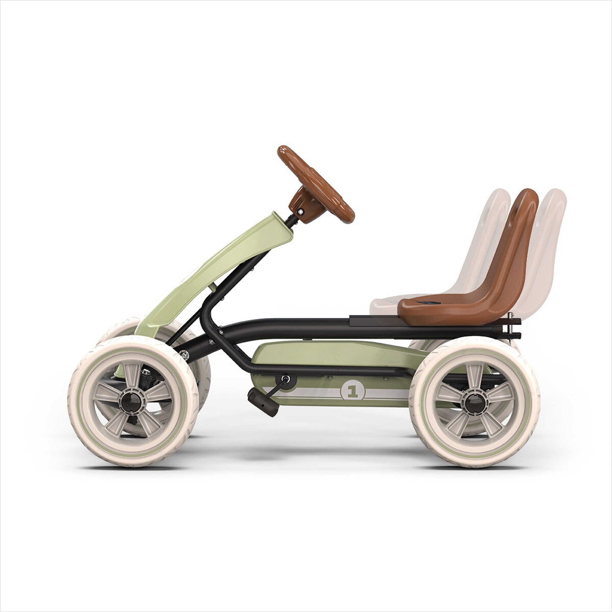 Go-Kart a Pedali Bambini Nero Espresso - Pneumatici EVA, Sedile Regolabile 3 Posizioni | Top2Trade