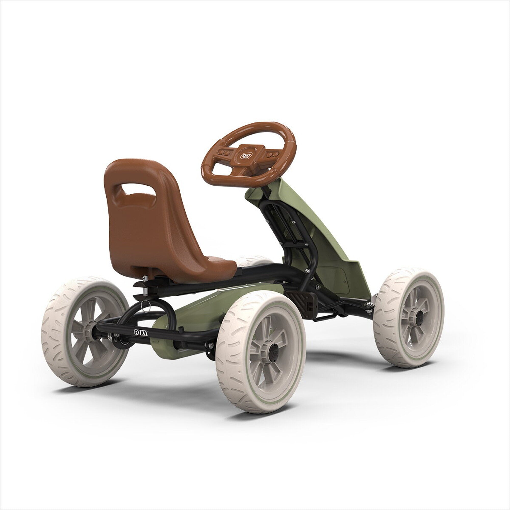 Go-Kart a Pedali Bambini Nero Espresso - Pneumatici EVA, Sedile Regolabile 3 Posizioni | Top2Trade