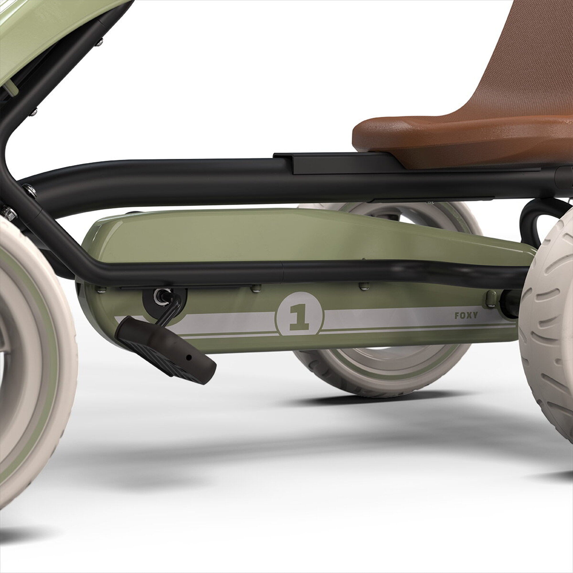 Go-Kart a Pedali Bambini Nero Espresso - Pneumatici EVA, Sedile Regolabile 3 Posizioni | Top2Trade