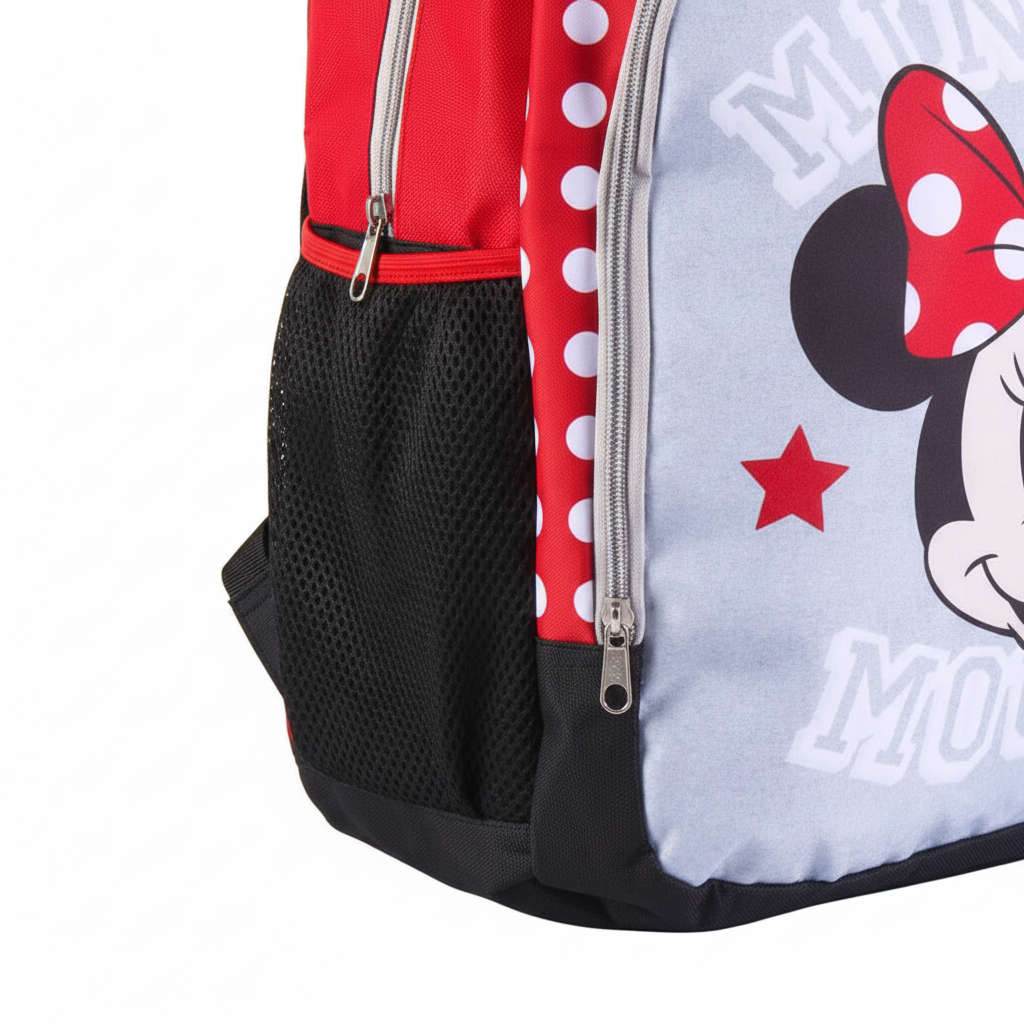 Zaino Scuola Elementare Bambina Minnie Mouse Deluxe | 32x15x41cm | Poliestere | Disney | MN4081