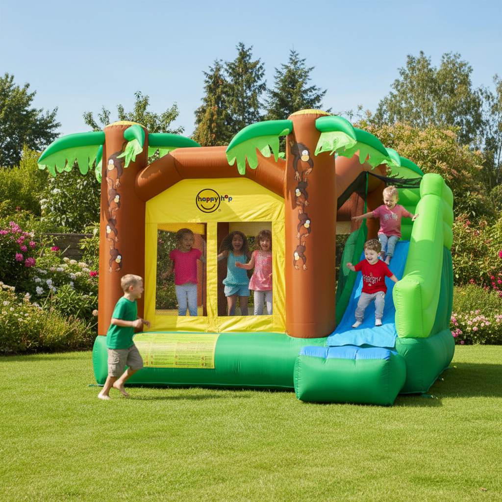 Gonfiabile Jungle Climb Castello con Parete Arrampicata e Scivolo 390x330x270cm | Top2Trade | 9164