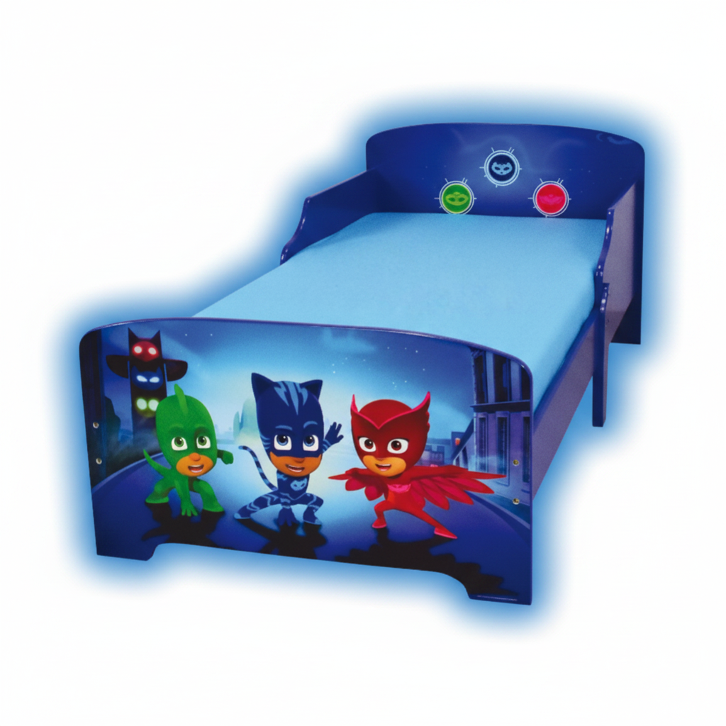##PJM712868  LETTO PJMASK SUPER PIGIAMINI CON DOGHE IL LEGNO