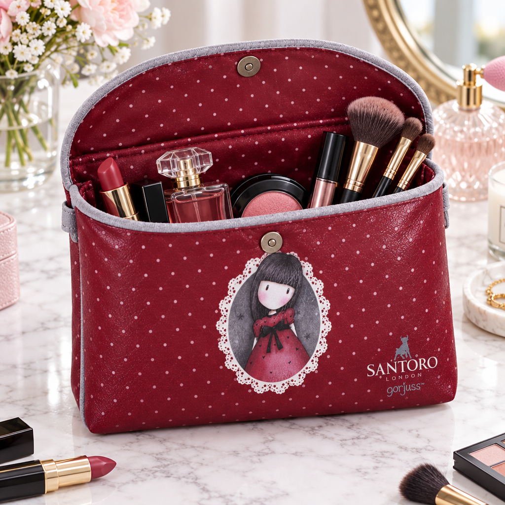 Portatutto Maxi Ecopelle Santoro London | 18x13x3 cm | Pochette Donna Ragazza | Licenza Ufficiale | EV.5523.00