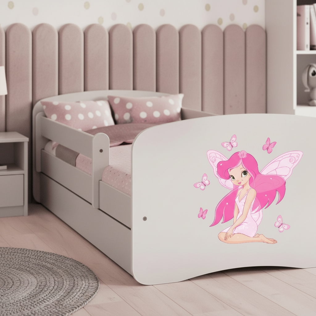 Cameretta Completa Bambina Fairies in Legno 7 Pezzi con Materasso Omaggio | Letto 160x80 o 180x80cm | Top2Trade | KO3cameretta