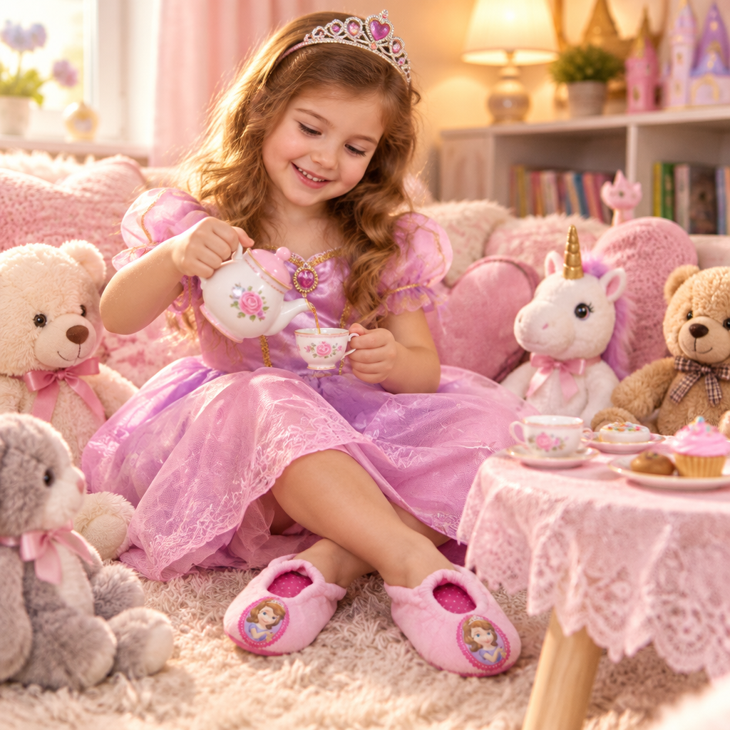 Pantofole Ballerina Bambina Disney Sofia La Principessa | Taglie 25-32 | Licenza Ufficiale | SF93694