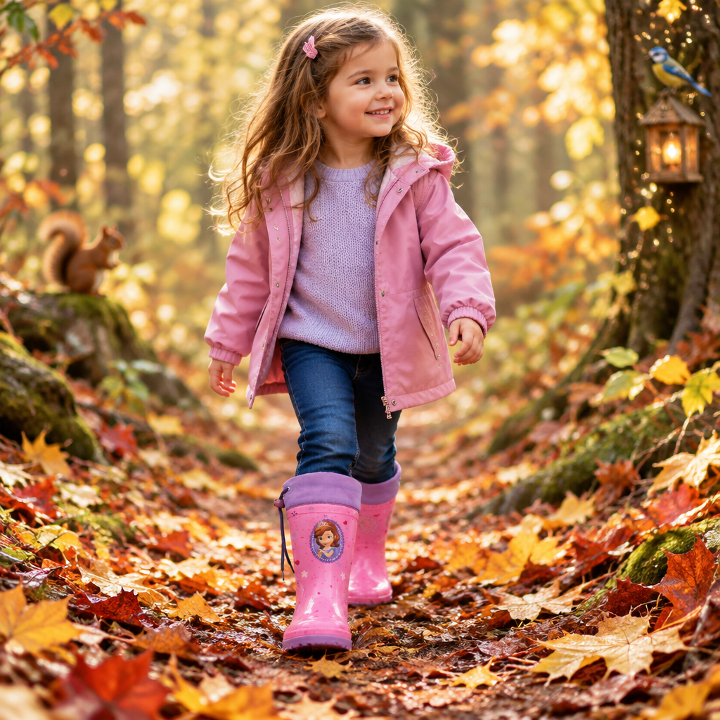 Stivali Antipioggia Bambina Disney Sofia La Principessa | Deluxe Rosa | Tg 27 | Licenza Ufficiale | SF2304-972