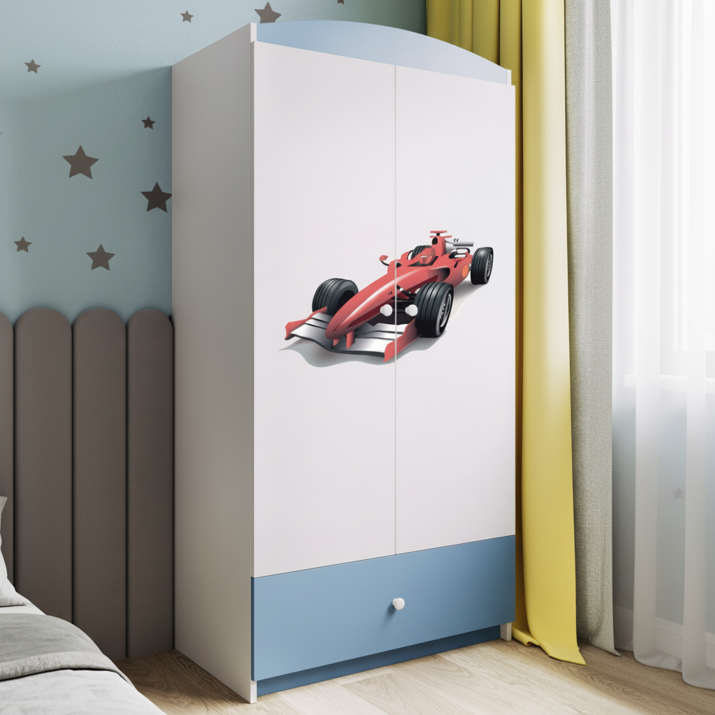 Armadio per Bambini BabyDreams Blue Formula in Legno | Colore Blu | Top2Trade | SZBD_NI_FOR