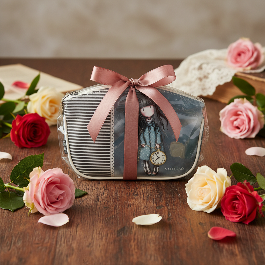 Maxi Pochette Portatutto Santoro London Gorjuss Ecopelle 25x18cm | Top2Trade | SA.0005.00