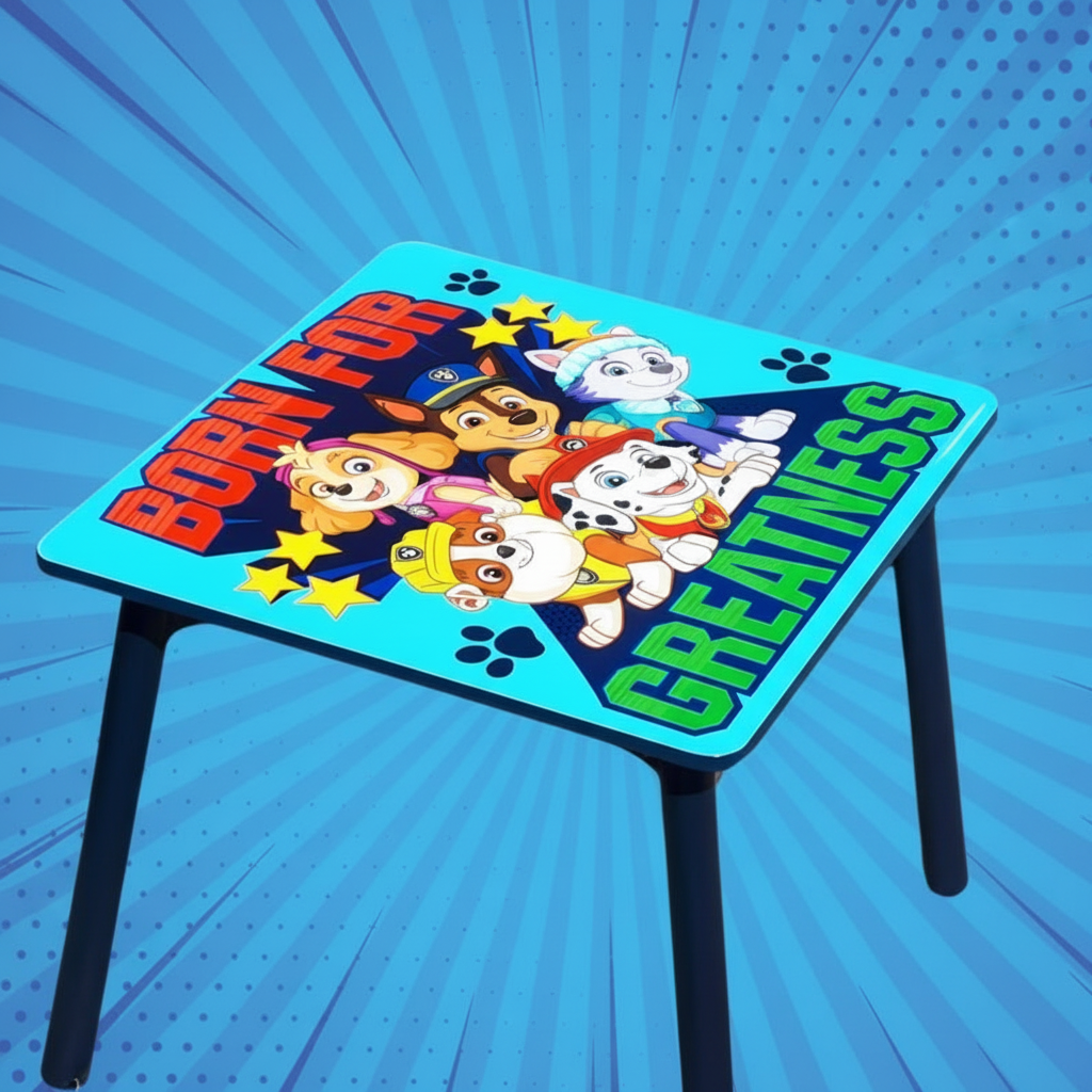Paw patrol tavolo con 2 sedie friends in legno
