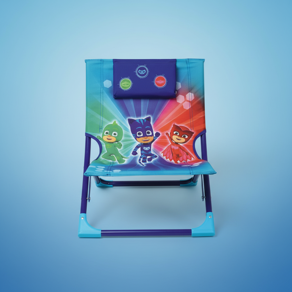 Sedia Pieghevole PJ Masks Super Pigiamini Bambini Spiaggia Giardino 39x44x26cm | Prodotto Ufficiale | Top2Trade | PJM712889