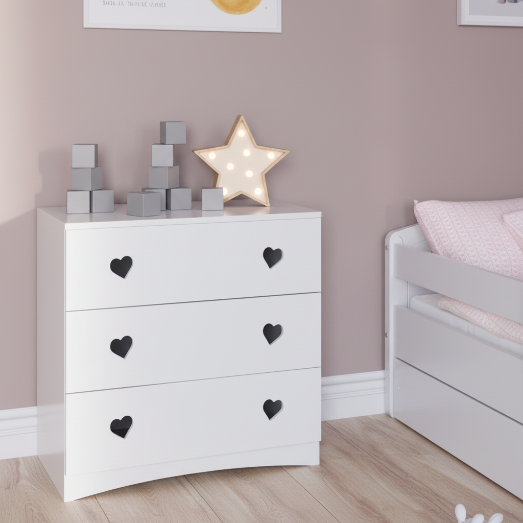 Cameretta Completa Bambina JULIA in Legno 7 Pezzi con Materasso Omaggio | Letto 160x80 o 180x80cm | Top2Trade | KO4Jcameretta