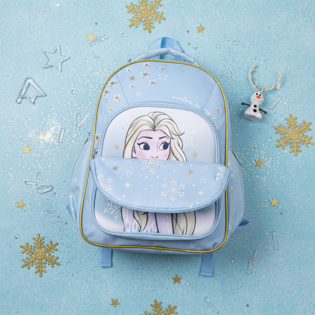 Zaino Scuola Bambina Frozen Elsa Deluxe Grande Winter is Here 32x15x42cm | Prodotto Ufficiale Disney | Top2Trade | FRO4373