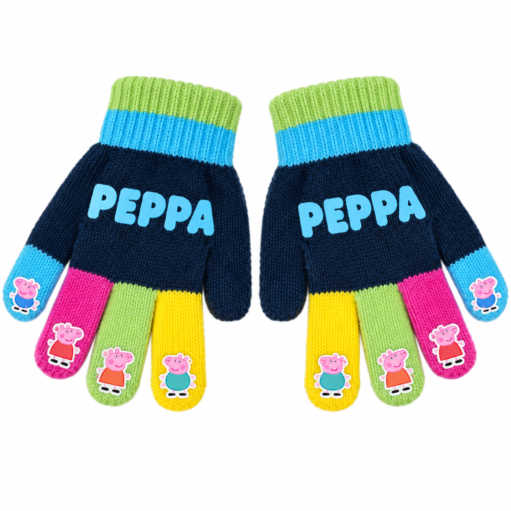 Guanti Bambino Peppa Pig | Deluxe Multicolore Taglia Unica | Licenza Ufficiale | PIGGE2202-1087