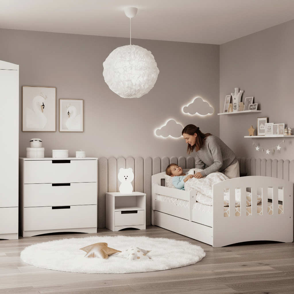 Cameretta Completa Bambini CLASSIC in Legno 7 Pezzi con Materasso Omaggio | Letto 160x80 o 180x80cm | Top2Trade | KO5classcameretta