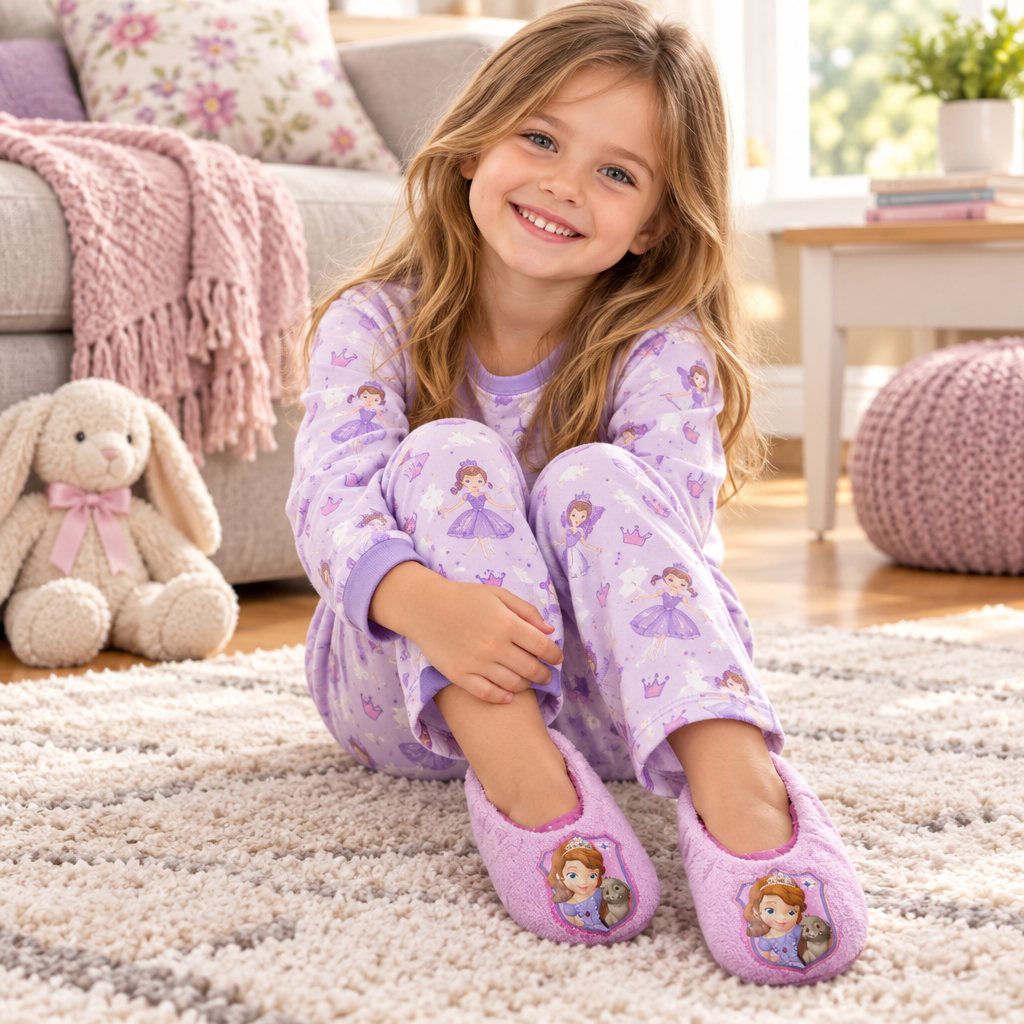 Pantofole Ballerina Bambina Disney Sofia La Principessa | Taglie 25-32 | Licenza Ufficiale | SF93694