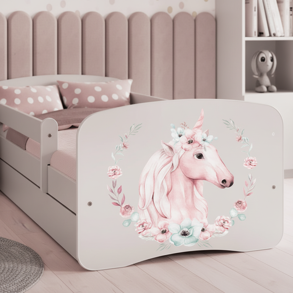 Cameretta Completa Bambini BabyDreams Teddy Heart in Legno 7 Pezzi con Materasso Omaggio | Letto 160x80 o 180x80cm | Top2Trade | KO500CAMTEDDYHEART