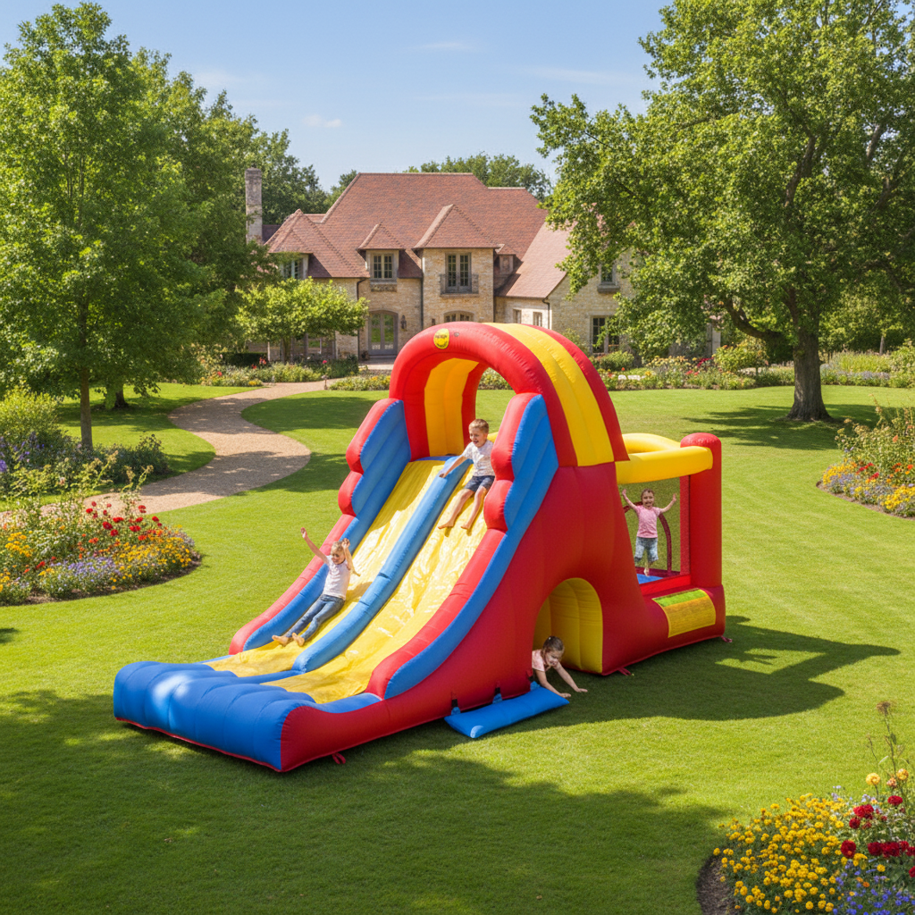 Mega Scivolo Gonfiabile TOP SELLER 2 Scivoli Tunnel Arrampicata Salta-Salta 600x215x285cm | Top2Trade | 9082