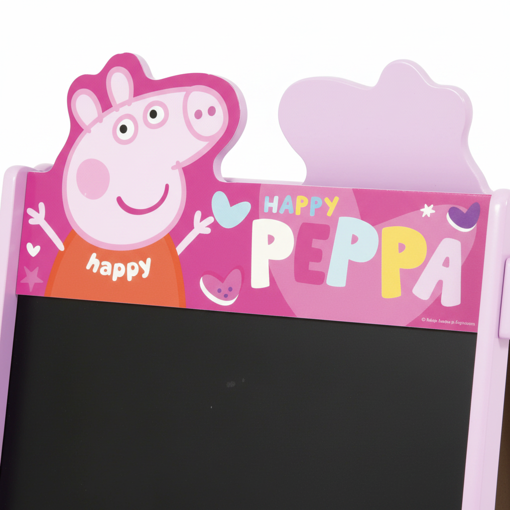 PIG14444 LAVAGNA DOPPIA PEPPA PIG 64X45X117CM CON CASSETTONI CONTENITORI IN TESSUTO