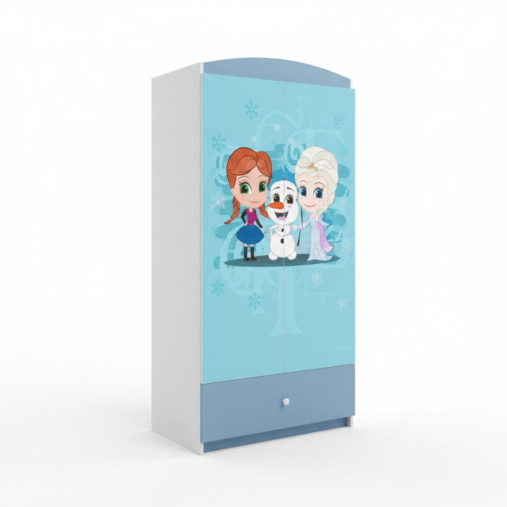 Armadio per Bambini BabyDreams Blue Frozen Land in Legno | Colore Blu | Top2Trade | SZBD_NI_KRA