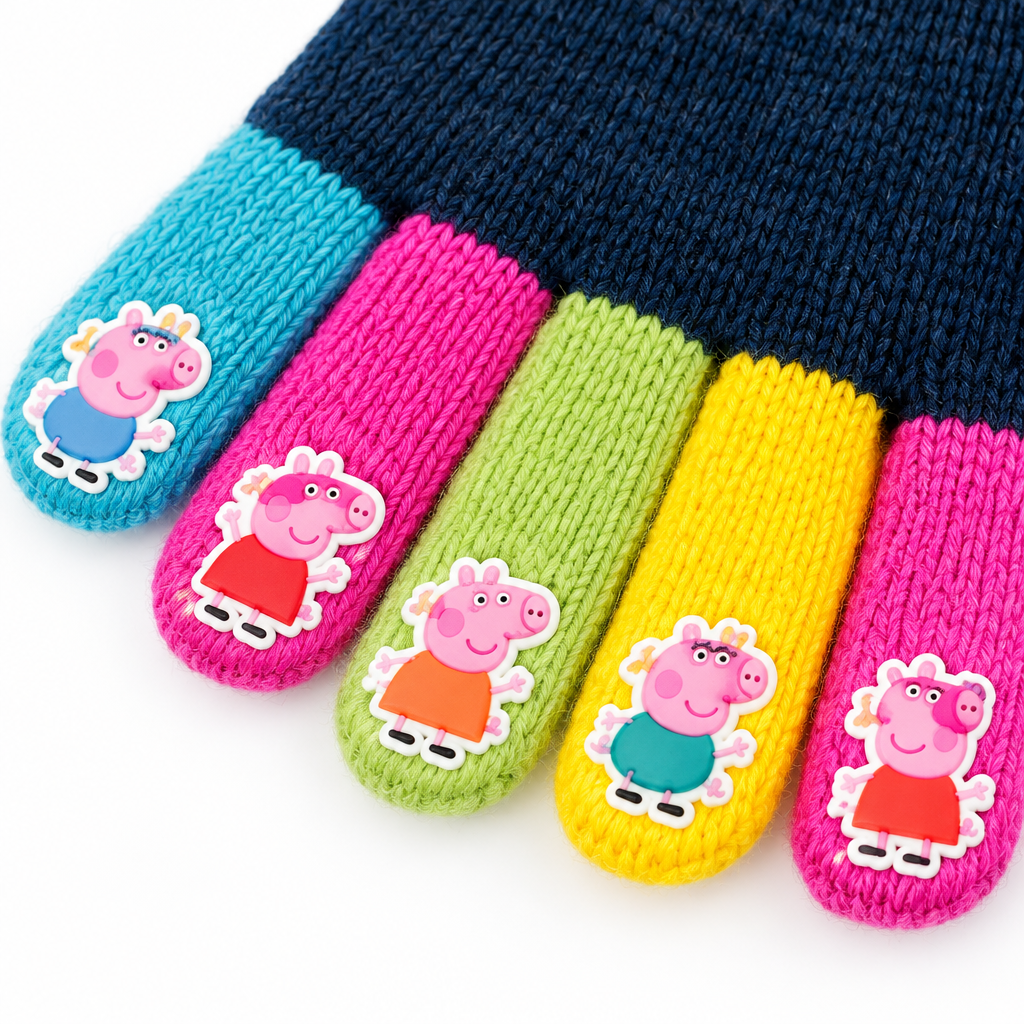 Guanti Bambino Peppa Pig | Deluxe Multicolore Taglia Unica | Licenza Ufficiale | PIGGE2202-1087