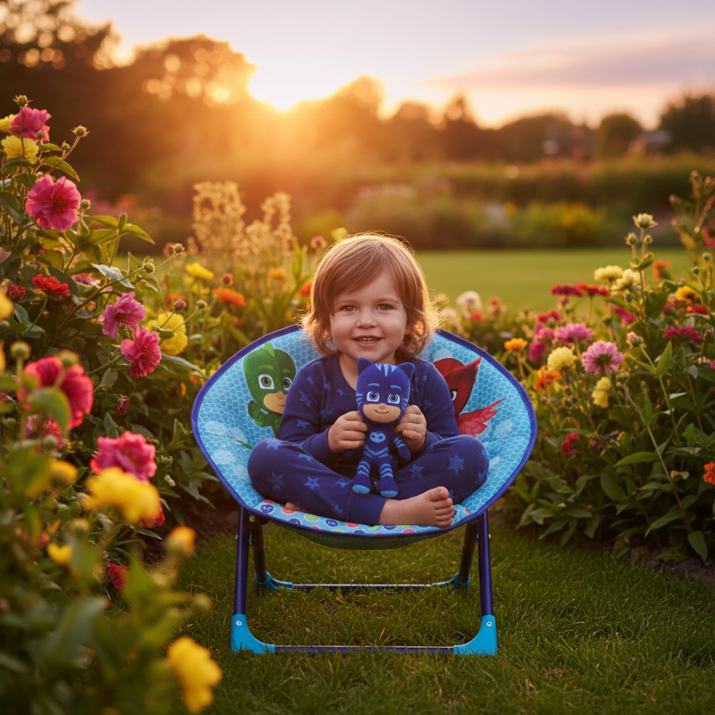 Sedia Moon Chair PJ Masks Pieghevole Bambini | Prodotto Ufficiale | Top2Trade | PJM712850