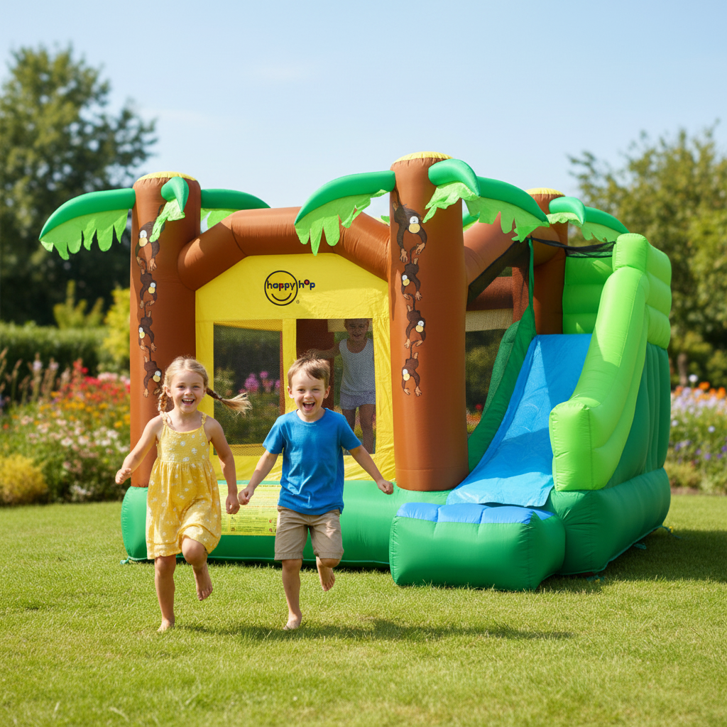 Gonfiabile Jungle Climb Castello con Parete Arrampicata e Scivolo 390x330x270cm | Top2Trade | 9164