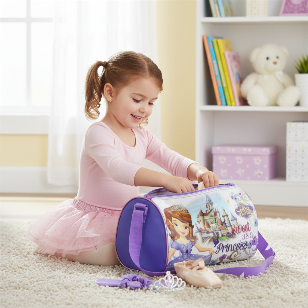 Borsa Sportiva Tempo Libero Sofia la Principessa Sweet as a Princess 33x22x24cm | Prodotto Ufficiale Disney | Top2Trade | SF6534