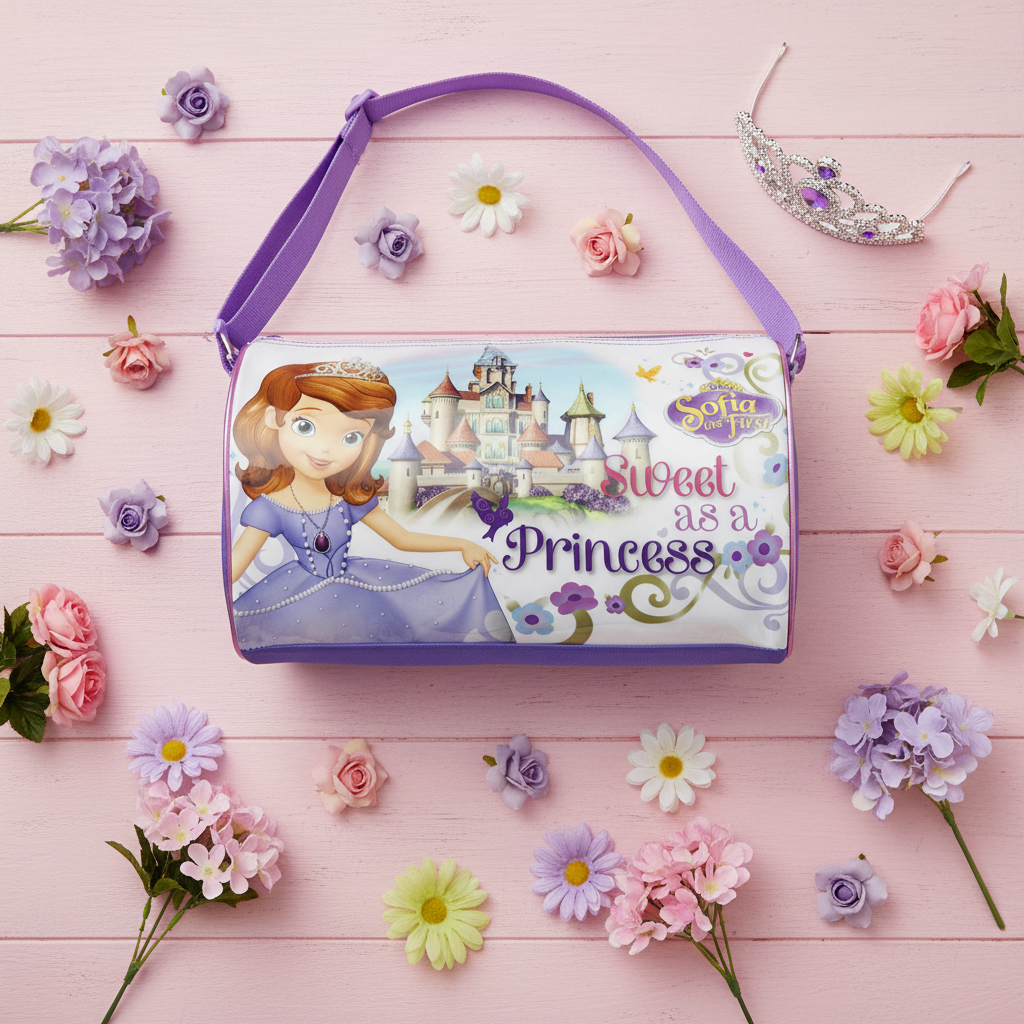 Borsa Sportiva Tempo Libero Sofia la Principessa Sweet as a Princess 33x22x24cm | Prodotto Ufficiale Disney | Top2Trade | SF6534