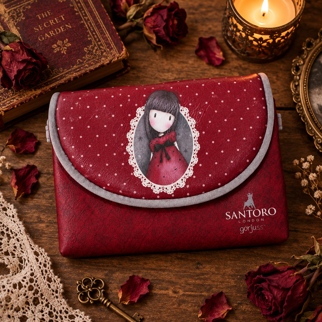 Portatutto Maxi Ecopelle Santoro London | 18x13x3 cm | Pochette Donna Ragazza | Licenza Ufficiale | EV.5523.00