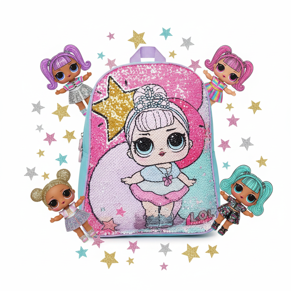 Zainetto LOL Surprise Sequins Paillettes Reverse 32cm Bambina | Prodotto Ufficiale | Top2Trade | LOL18053