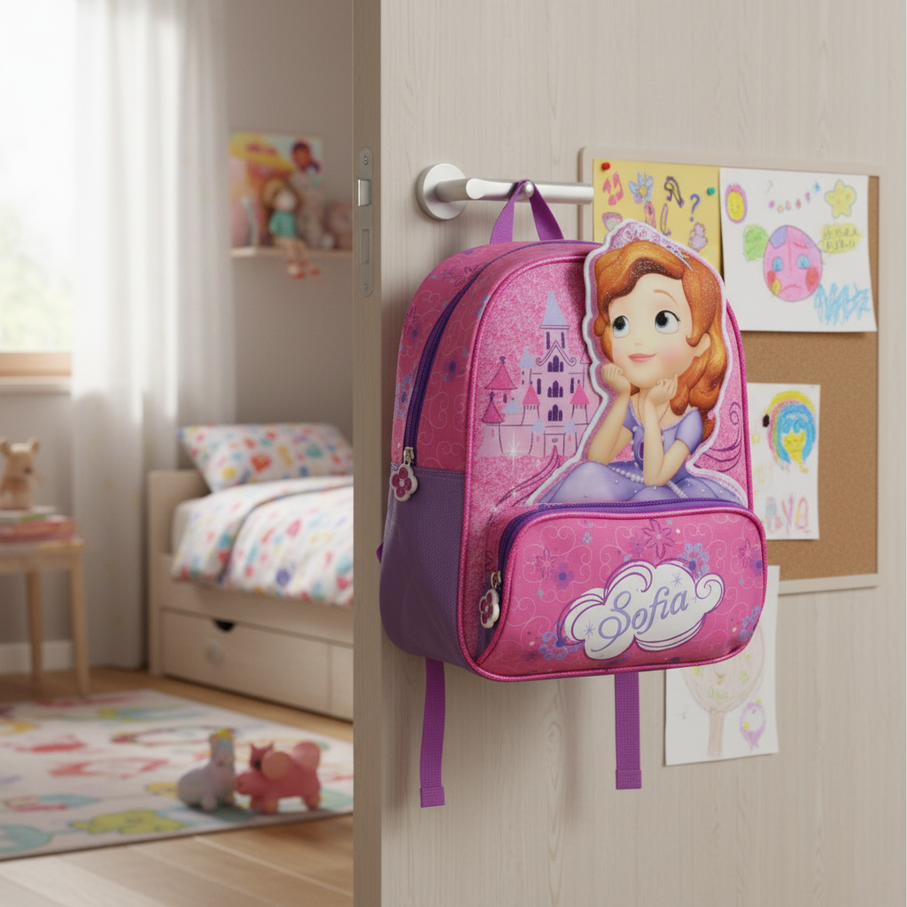 Zaino Bambina Sofia la Principessa Glitter 3D 27cm Scuola | Prodotto Ufficiale Disney | Top2Trade | SF211179