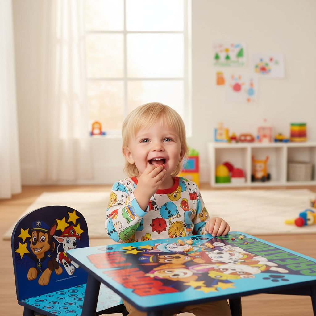 Paw patrol tavolo con 2 sedie friends in legno
