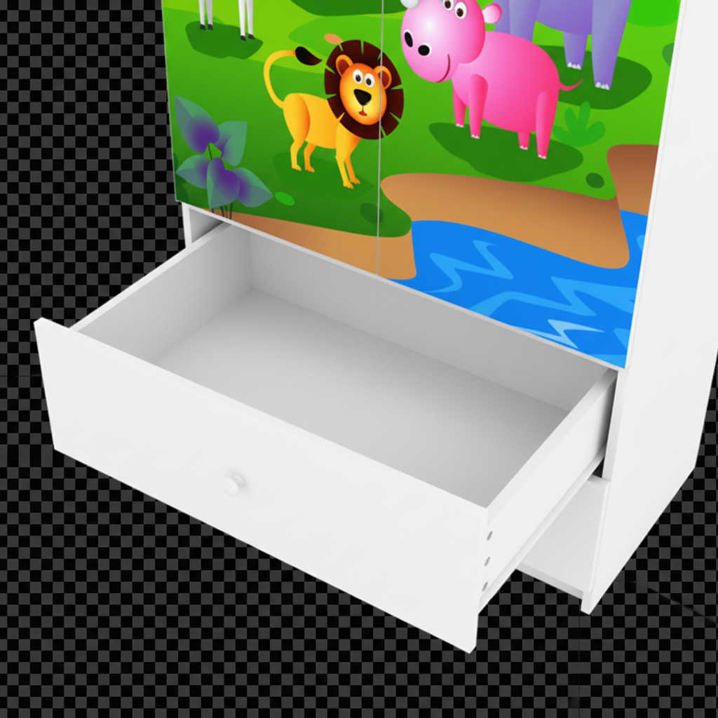 Armadio per bambini babydreams white safari