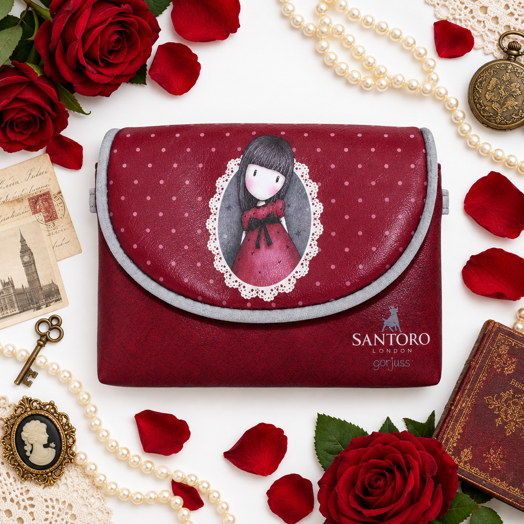 Portatutto Maxi Ecopelle Santoro London | 18x13x3 cm | Pochette Donna Ragazza | Licenza Ufficiale | EV.5523.00