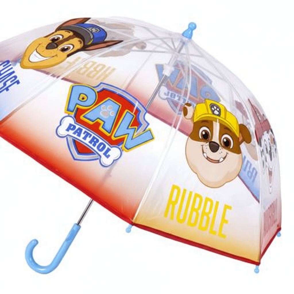 Ombrello Paw patrol 45cm deluxe trasparente automatico