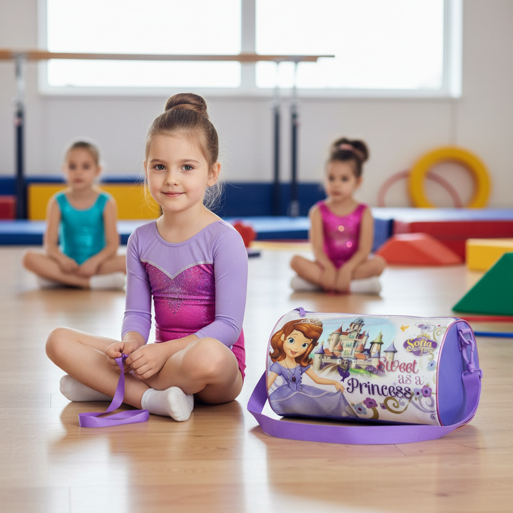 Borsa Sportiva Tempo Libero Sofia la Principessa Sweet as a Princess 33x22x24cm | Prodotto Ufficiale Disney | Top2Trade | SF6534