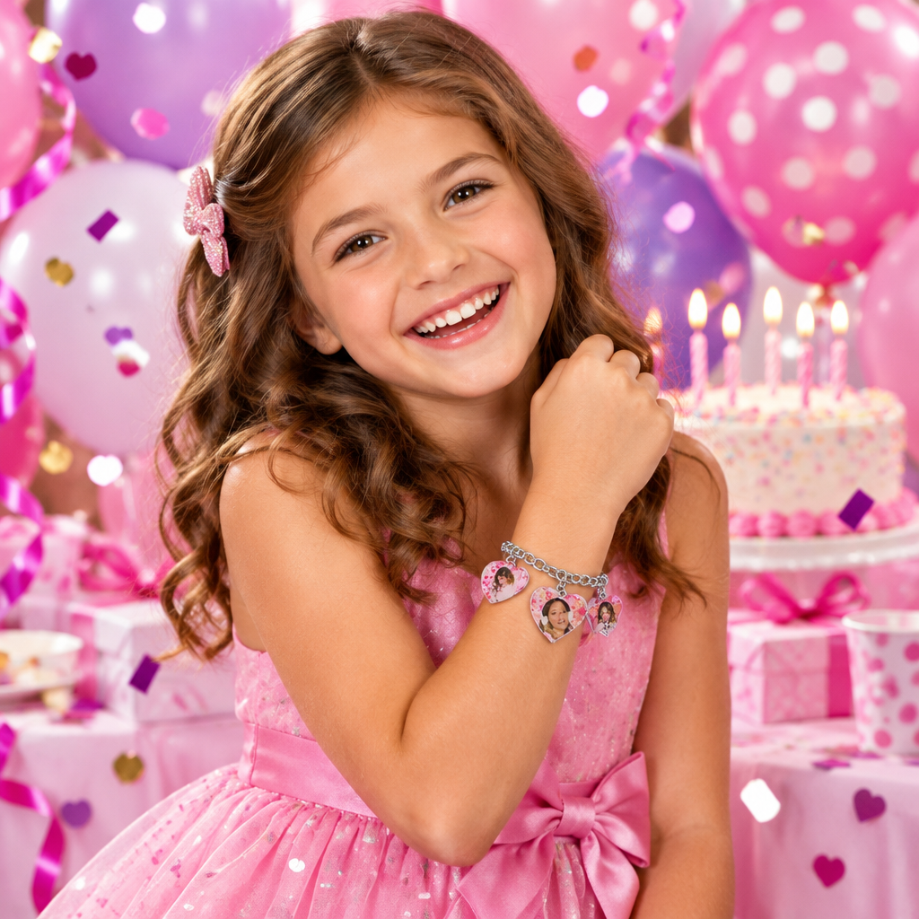 Braccialetto con 3 Ciondoli Bambina Disney Violetta | Confezione Regalo | Licenza Ufficiale | VIO2502-316