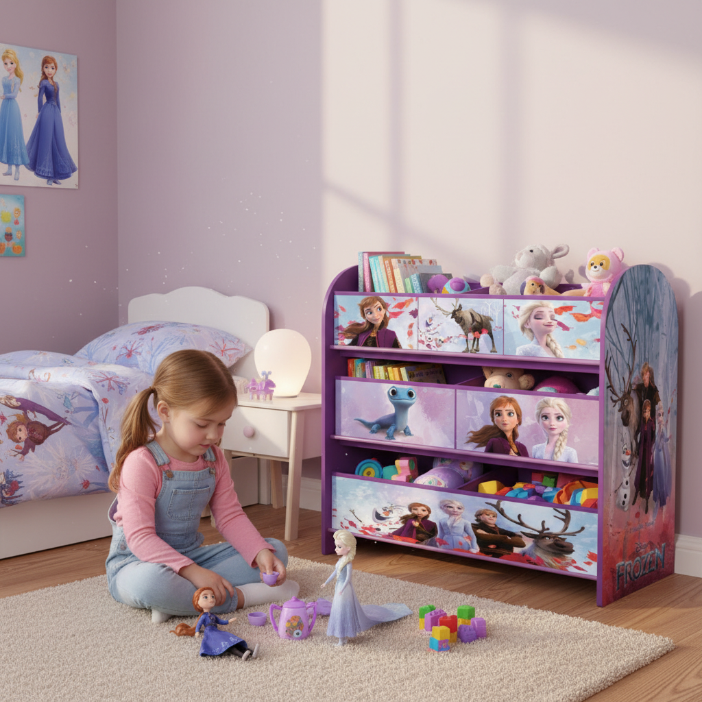 Frozen disney Toybox portagiochi in legno verticale