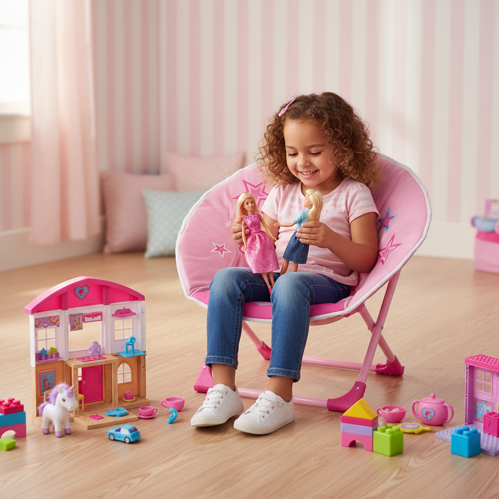 SEDIA MOON CHAIR BARBIE NEW 50X50