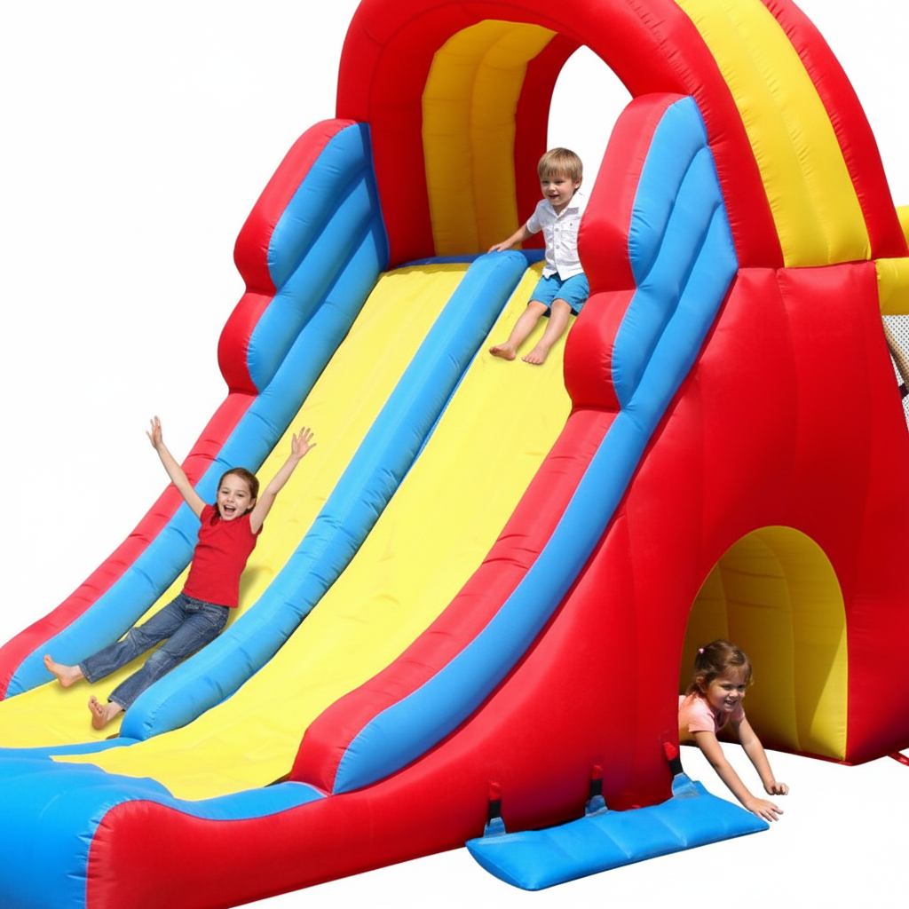 Mega Scivolo Gonfiabile TOP SELLER 2 Scivoli Tunnel Arrampicata Salta-Salta 600x215x285cm | Top2Trade | 9082
