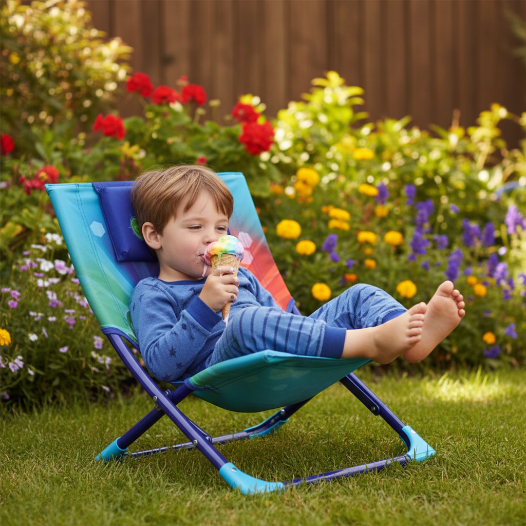 Sedia Pieghevole PJ Masks Super Pigiamini Bambini Spiaggia Giardino 39x44x26cm | Prodotto Ufficiale | Top2Trade | PJM712889